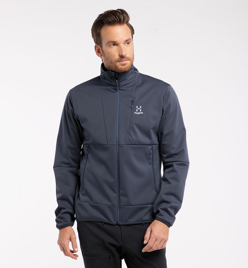 Haglöfs Mens Multi Flex Softshell Jacket Blue New Zealand 97645RTWN